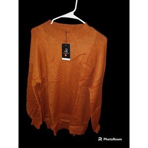 Aralayeva Womens Orange Oversized Sweater size medium (73)